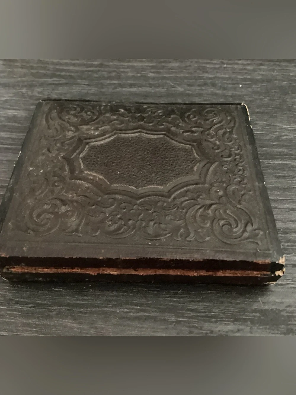 Antique Civil War Victorian Era Brass Daguerreotype photograph Mid-19th Century